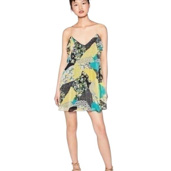 Zara Trafaluc Collection Sleeveless Multicolour Patchwork Print Dress - Picture 2 of 13